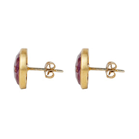 Sun Silver 925 Ruby Studs