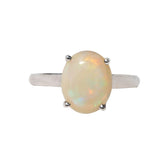 opal ring, prong set ring, yellow ring, lemon color ring, Oval Opal Prong Setting Ring, Red onyx, Black onyx, jewelry, Certified jewelry, Oval ring, square ring, round ring, Abalone, Labradorite, Morganite, Lemon quartz, quartz, Tanzanite, Iolite, Blue, V