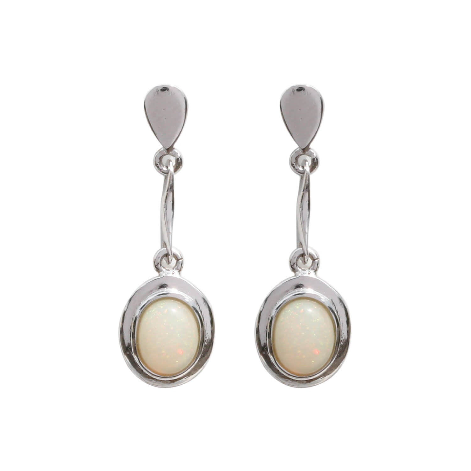 EVER FAITH 925 Sterling Silver Round Created Opal Earring, Blue Opal  Teardrop Leverback Earrings, 6mm Opal Damgle Earrings : Amazon.co.uk:  Fashion