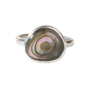 Handcrafted Abalone sterling silver ring