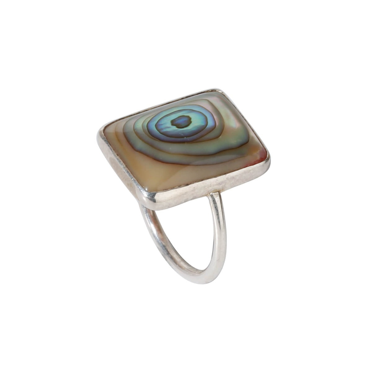 Abalone sterling silver ring