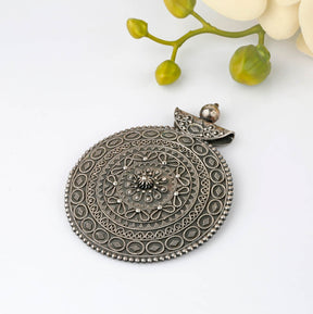 silver pendant, antique pendant, sterling silver pendant, oxidised pendant, buy pendants online, large pendants