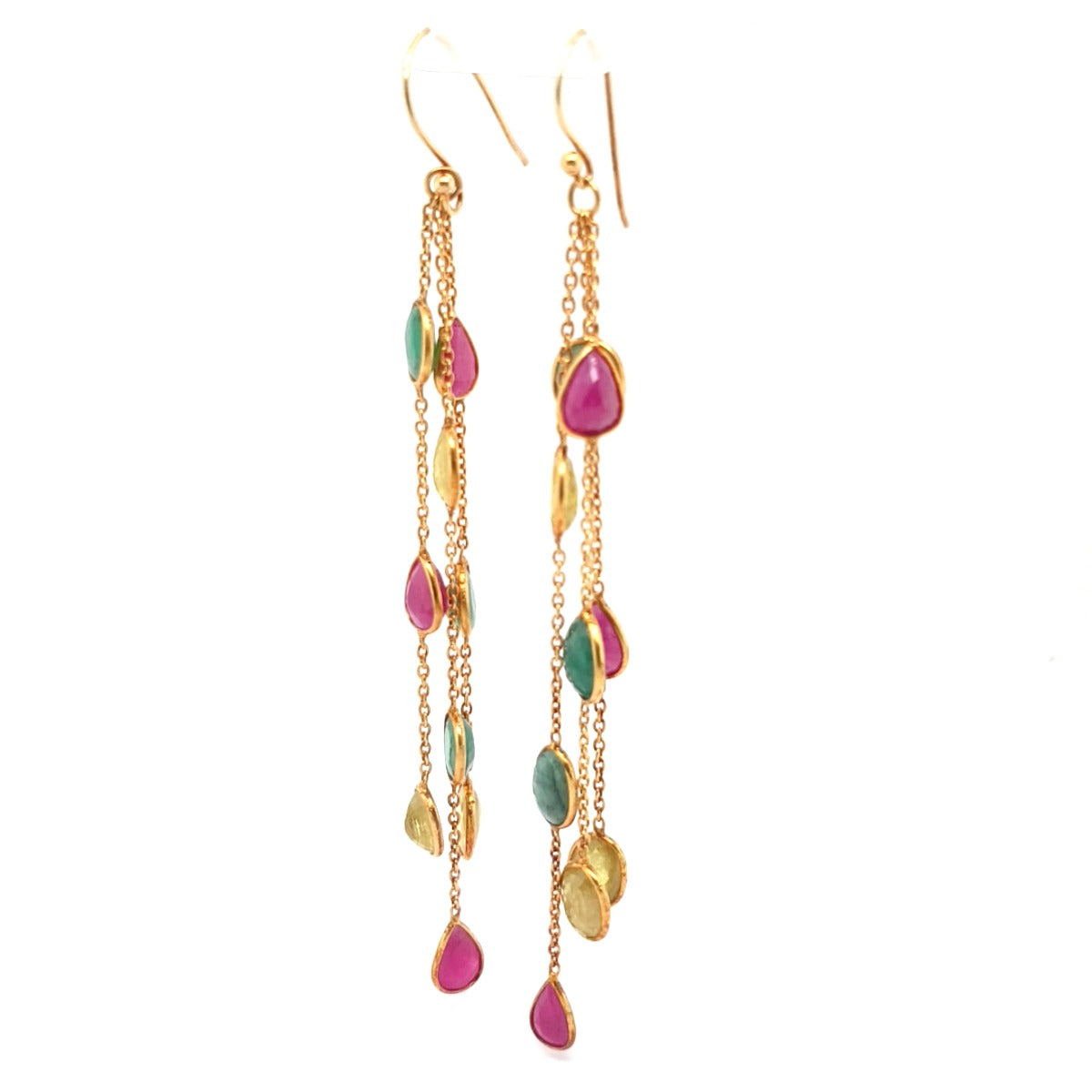 Henrik color stone earrings