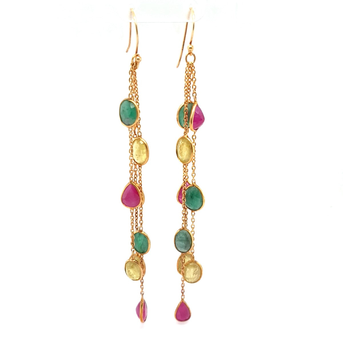 Henrik color stone earrings