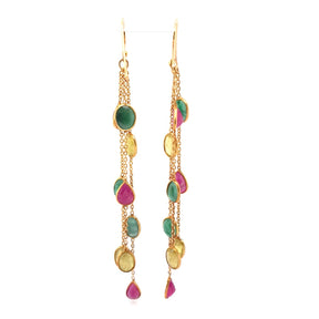 Henrik color stone earrings