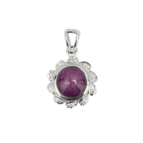 Silver Pendant with Star Ruby