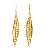 Gold plated silver spiral earrings